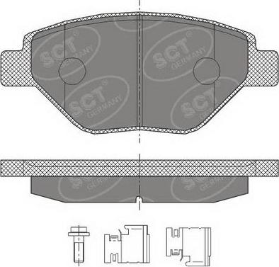 SCT-MANNOL SP 428 PR - Тормозные колодки, дисковые, комплект autospares.lv