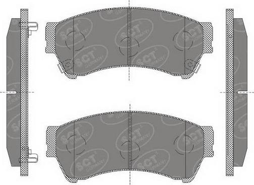 SCT-MANNOL SP 646 PR - Тормозные колодки, дисковые, комплект autospares.lv