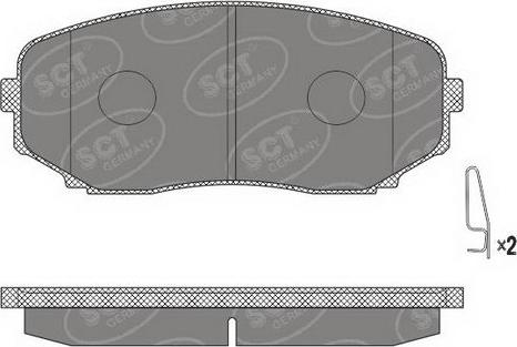 SCT-MANNOL SP 641 PR - Тормозные колодки, дисковые, комплект autospares.lv