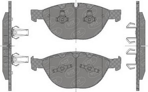 SCT-MANNOL SP 648 PR - Тормозные колодки, дисковые, комплект autospares.lv