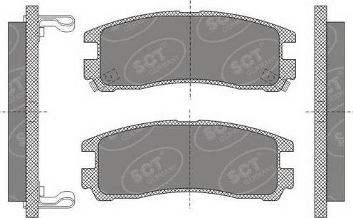 SCT-MANNOL SP 651 PR - Тормозные колодки, дисковые, комплект autospares.lv