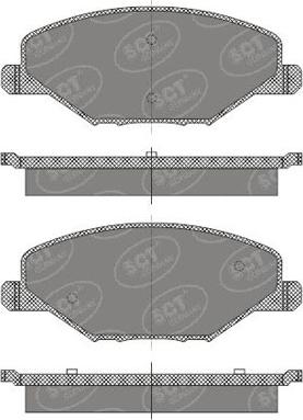 SCT-MANNOL SP668 - Тормозные колодки, дисковые, комплект autospares.lv