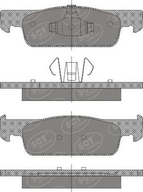 SCT-MANNOL SP663 - Тормозные колодки, дисковые, комплект autospares.lv