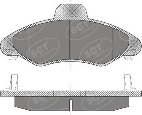 SCT-MANNOL SP 614 PR - Тормозные колодки, дисковые, комплект autospares.lv