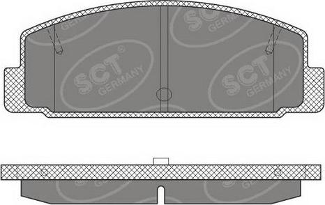 SCT-MANNOL SP 611 PR - Тормозные колодки, дисковые, комплект autospares.lv