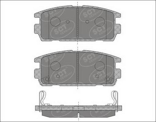 SCT-MANNOL SP 636 PR - Тормозные колодки, дисковые, комплект autospares.lv