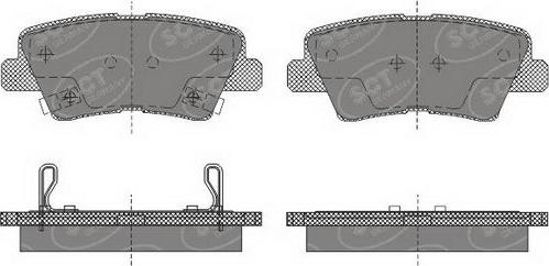 SCT-MANNOL SP629 - Тормозные колодки, дисковые, комплект autospares.lv