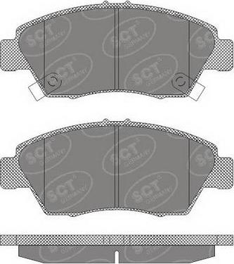 SCT-MANNOL SP 621 PR - Тормозные колодки, дисковые, комплект autospares.lv