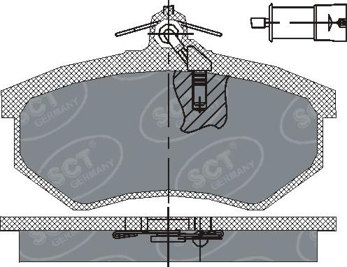 SCT-MANNOL SP 199 PR - Тормозные колодки, дисковые, комплект autospares.lv