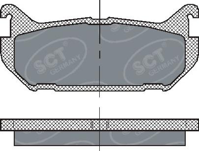 SCT-MANNOL SP 197 PR - Тормозные колодки, дисковые, комплект autospares.lv