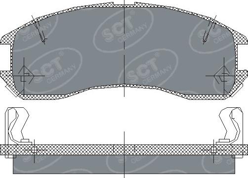 SCT-MANNOL SP 149 PR - Тормозные колодки, дисковые, комплект autospares.lv