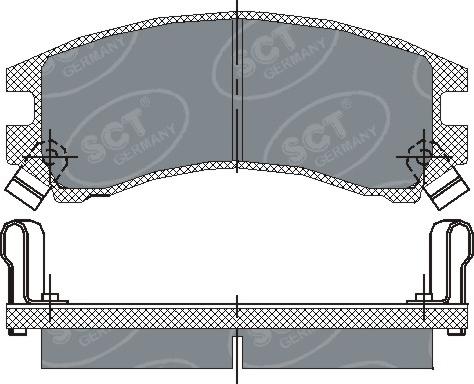 SCT-MANNOL SP 148 PR - Тормозные колодки, дисковые, комплект autospares.lv