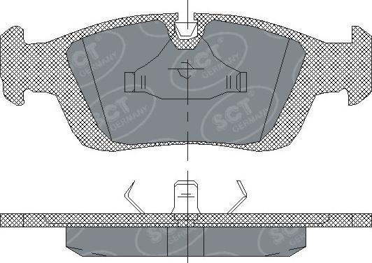 SCT-MANNOL SP 164 PR - Тормозные колодки, дисковые, комплект autospares.lv