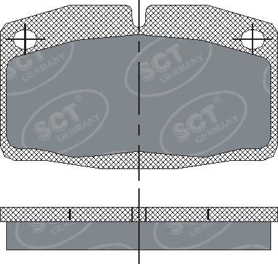 SCT-MANNOL SP 105 PR - Тормозные колодки, дисковые, комплект autospares.lv