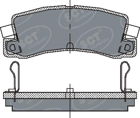 SCT-MANNOL SP106 - Тормозные колодки, дисковые, комплект autospares.lv