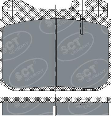 SCT-MANNOL SP103 - Тормозные колодки, дисковые, комплект autospares.lv