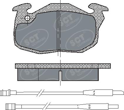 SCT-MANNOL SP 107 PR - Тормозные колодки, дисковые, комплект autospares.lv