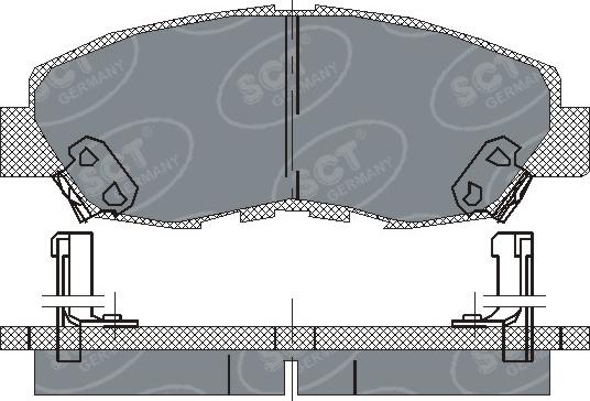 SCT-MANNOL SP 180 PR - Тормозные колодки, дисковые, комплект autospares.lv