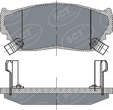 SCT-MANNOL SP 135 PR - Тормозные колодки, дисковые, комплект autospares.lv