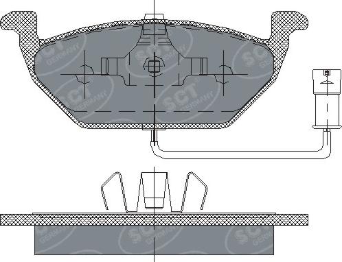 SCT-MANNOL SP 136 - Тормозные колодки, дисковые, комплект autospares.lv