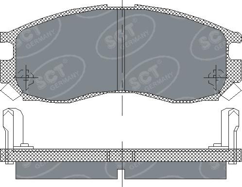 SCT-MANNOL SP 133 PR - Тормозные колодки, дисковые, комплект autospares.lv