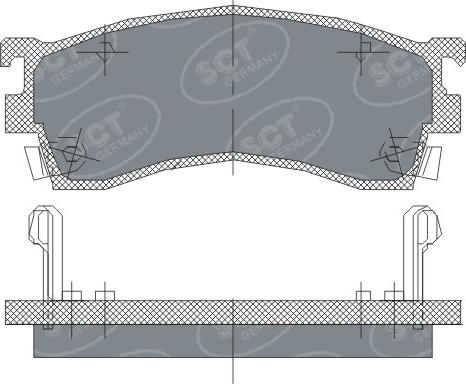 SCT-MANNOL SP 125 PR - Тормозные колодки, дисковые, комплект autospares.lv