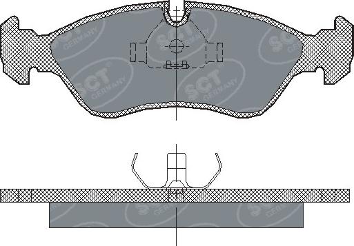 SCT-MANNOL SP 122 PR - Тормозные колодки, дисковые, комплект autospares.lv