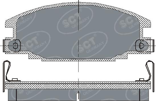 SCT-MANNOL SP 174 PR - Тормозные колодки, дисковые, комплект autospares.lv