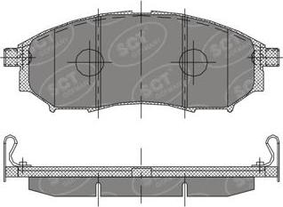 SCT-MANNOL SP390 - Тормозные колодки, дисковые, комплект autospares.lv