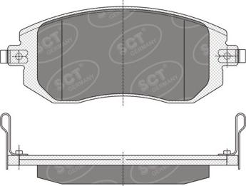 SCT-MANNOL SP 340 PR - Тормозные колодки, дисковые, комплект autospares.lv