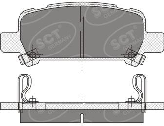 SCT-MANNOL SP 341 PR - Тормозные колодки, дисковые, комплект autospares.lv