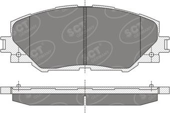 SCT-MANNOL SP 342 PR - Тормозные колодки, дисковые, комплект autospares.lv