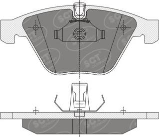 SCT-MANNOL SP 355 PR - Тормозные колодки, дисковые, комплект autospares.lv