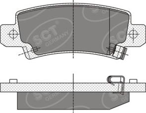 SCT-MANNOL SP 350 PR - Тормозные колодки, дисковые, комплект autospares.lv