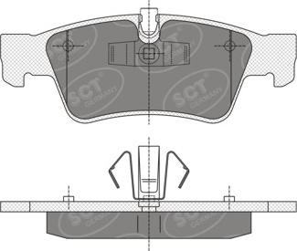 SCT-MANNOL SP 353 PR - Тормозные колодки, дисковые, комплект autospares.lv