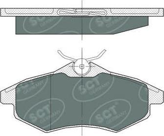 SCT-MANNOL SP 365 PR - Тормозные колодки, дисковые, комплект autospares.lv