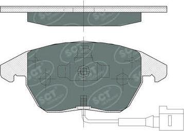 SCT-MANNOL SP 367 - Тормозные колодки, дисковые, комплект autospares.lv