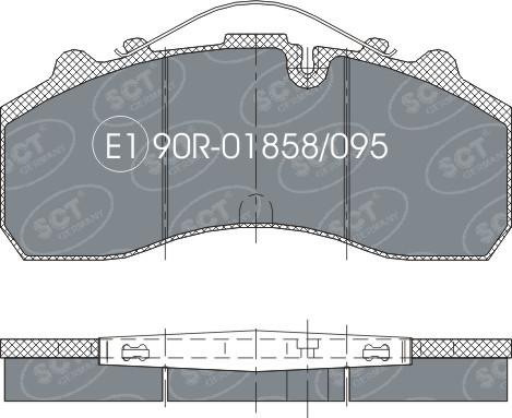 SCT-MANNOL SP 305 PR - Тормозные колодки, дисковые, комплект autospares.lv