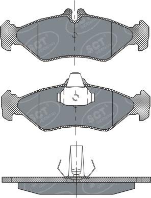 SCT-MANNOL SP 301 PR - Тормозные колодки, дисковые, комплект autospares.lv