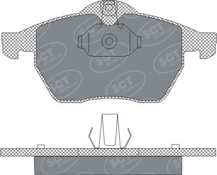 SCT-MANNOL SP 303 PR - Тормозные колодки, дисковые, комплект autospares.lv