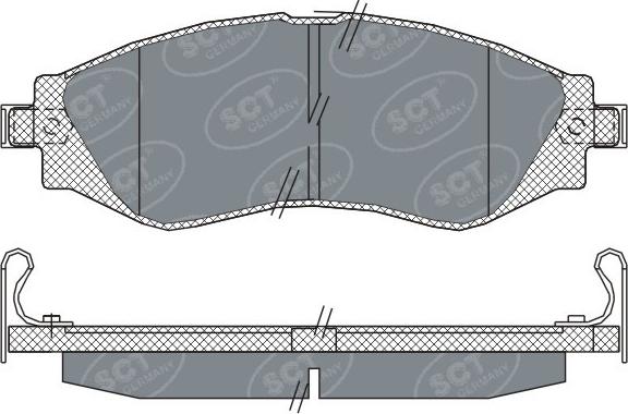 SCT-MANNOL SP310 - Тормозные колодки, дисковые, комплект autospares.lv