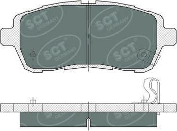 SCT-MANNOL SP 384 PR - Тормозные колодки, дисковые, комплект autospares.lv