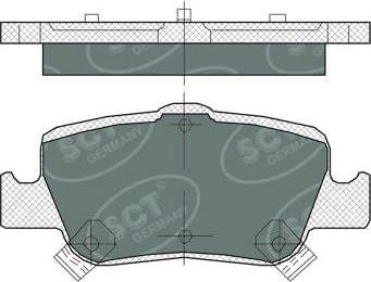 SCT-MANNOL SP382 - Тормозные колодки, дисковые, комплект autospares.lv