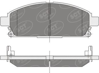 SCT-MANNOL SP 338 PR - Тормозные колодки, дисковые, комплект autospares.lv