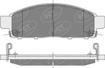 SCT-MANNOL SP 333 PR - Тормозные колодки, дисковые, комплект autospares.lv