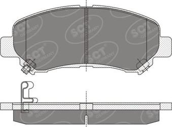 SCT-MANNOL SP 337 - Тормозные колодки, дисковые, комплект autospares.lv