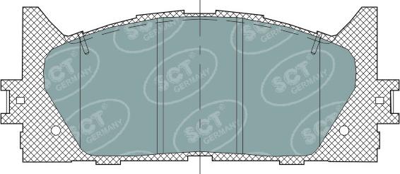 SCT-MANNOL SP325 - Тормозные колодки, дисковые, комплект autospares.lv