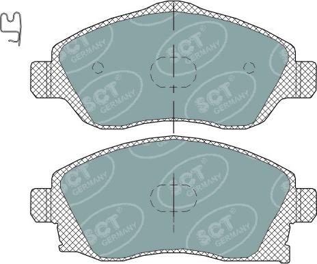 SCT-MANNOL SP 320 PR - Тормозные колодки, дисковые, комплект autospares.lv