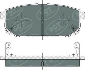 SCT-MANNOL SP 372 PR - Тормозные колодки, дисковые, комплект autospares.lv