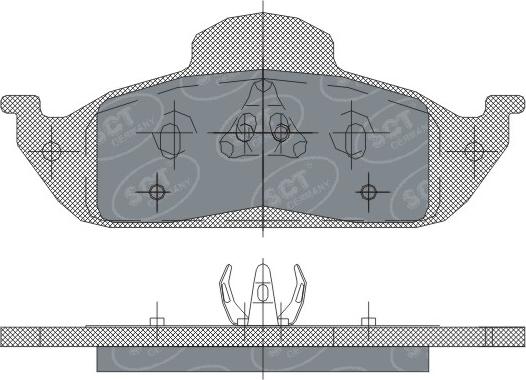 SCT-MANNOL SP 244 - Тормозные колодки, дисковые, комплект autospares.lv